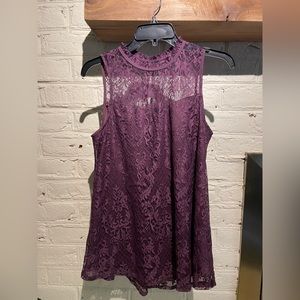 Brand new with tags. Lace sleeveless shirt.